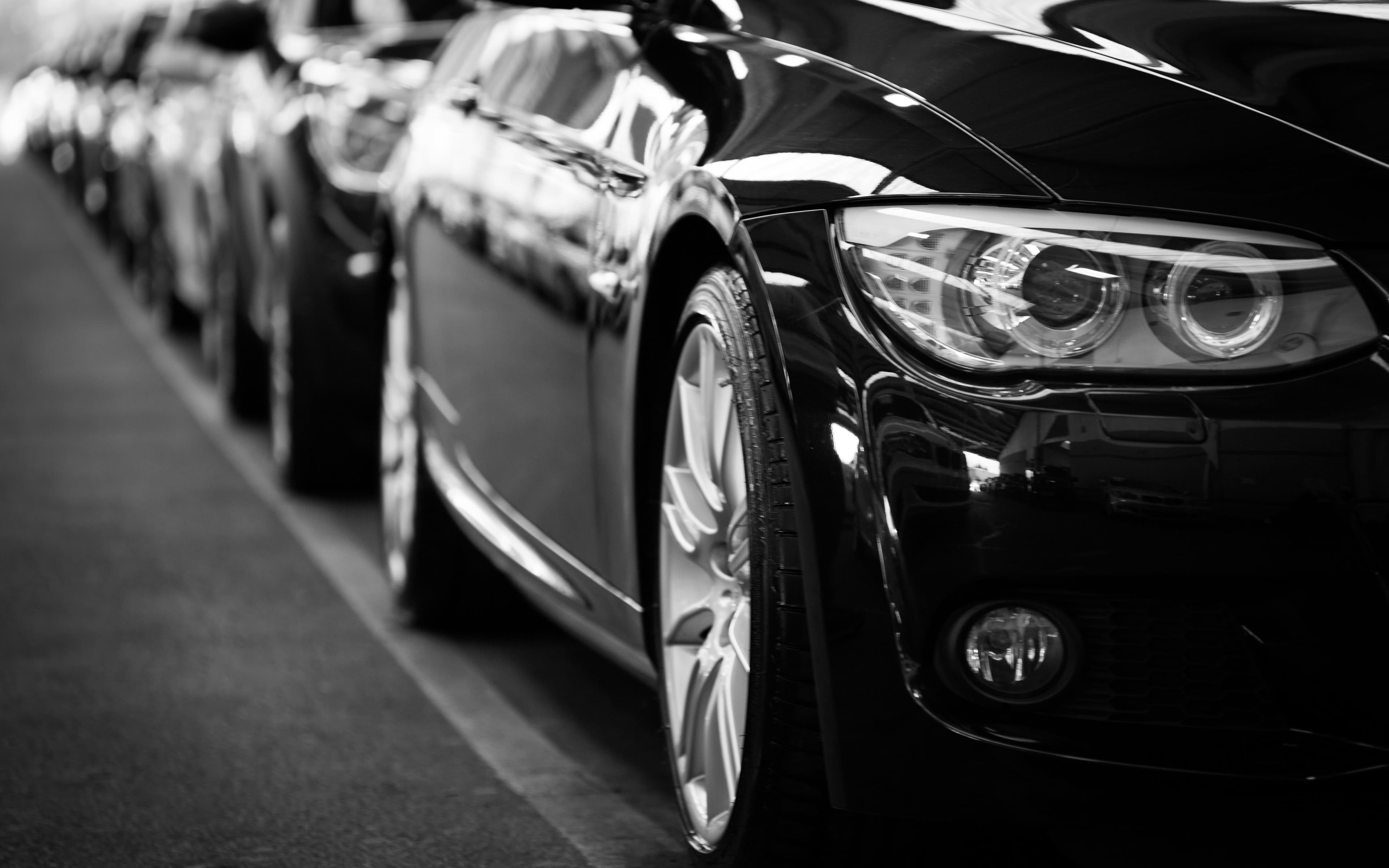 Row of rental cars